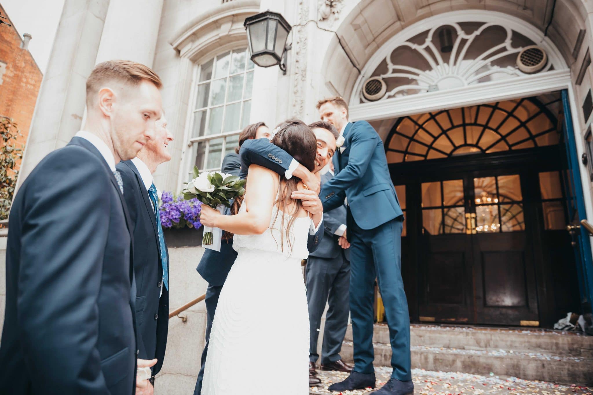 Married couple at the Chelsea Old Town Hall registry office