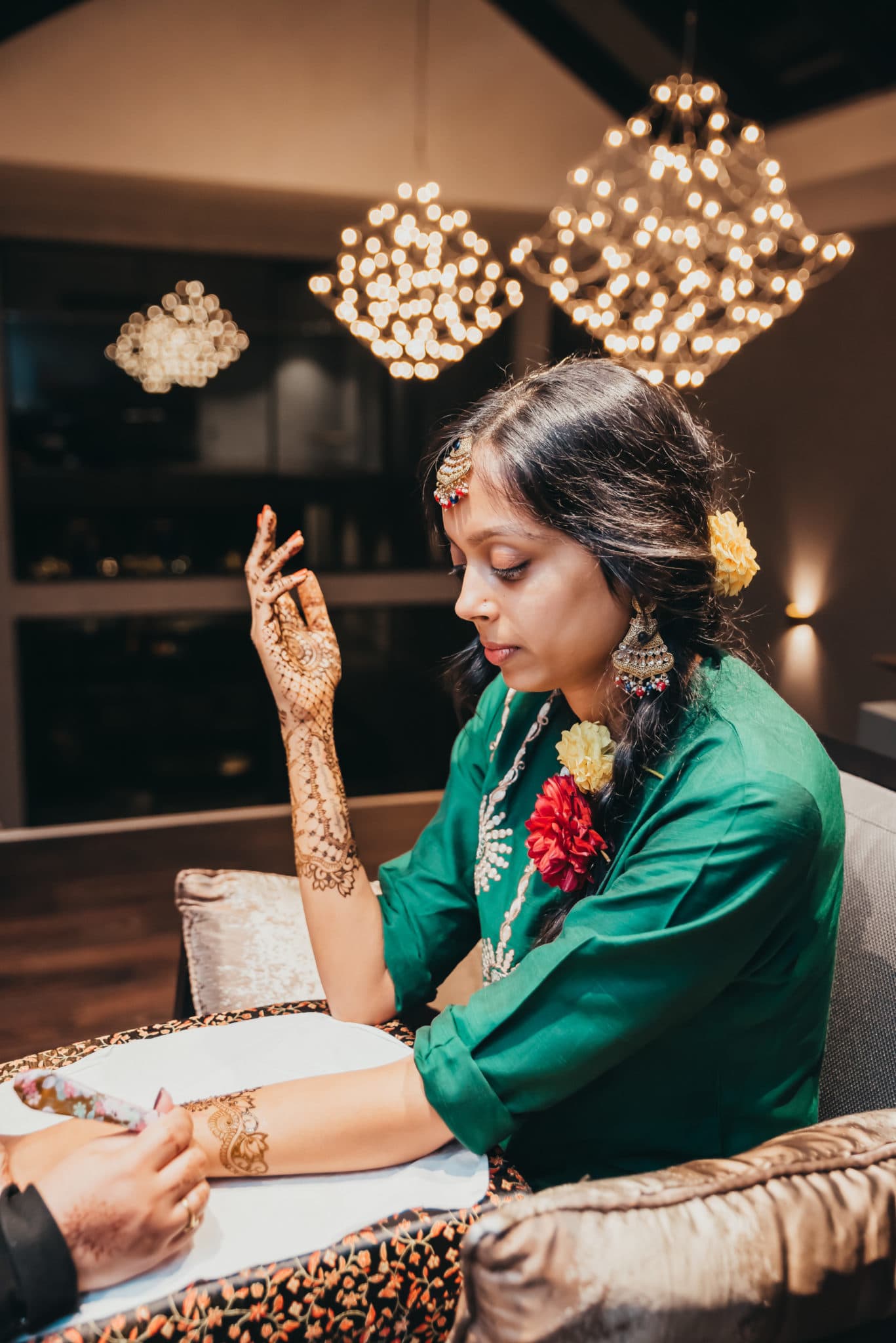 Mehndi ceremony in an Indian wedding ceremony , Barnet, Potters Bar London