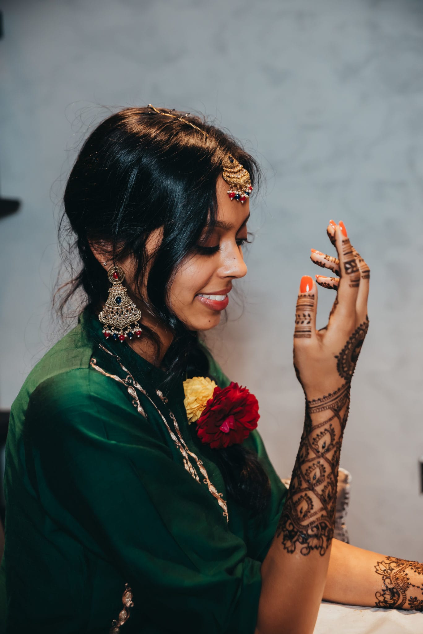 Mehndi ceremony in an Indian wedding ceremony