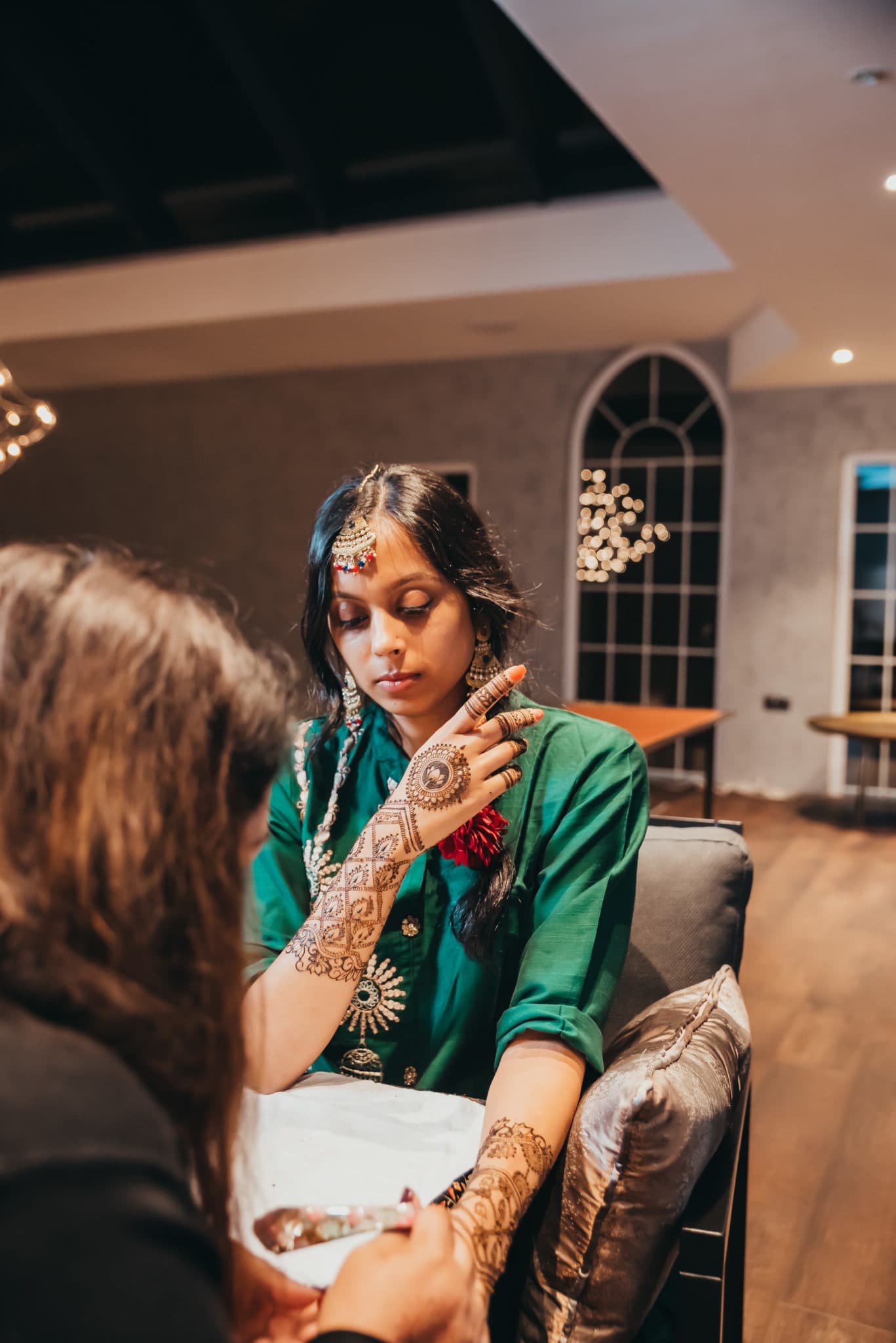 Mehndi ceremony in an Indian wedding ceremony , Barnet, Potters Bar