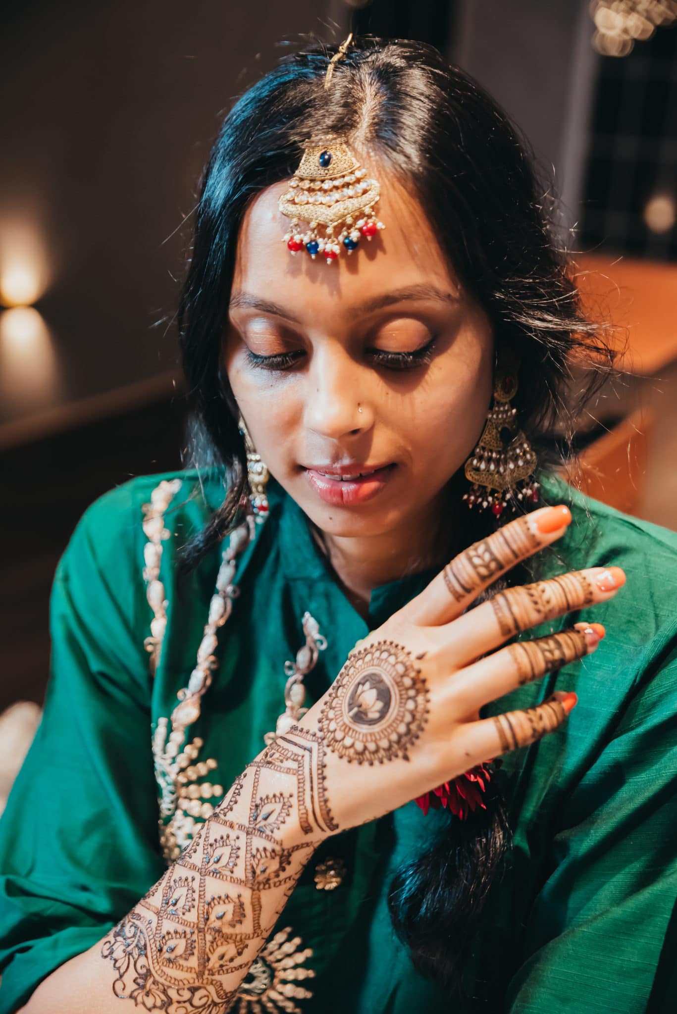 Mehndi ceremony in an Indian wedding ceremony , Barnet, Potters Bar