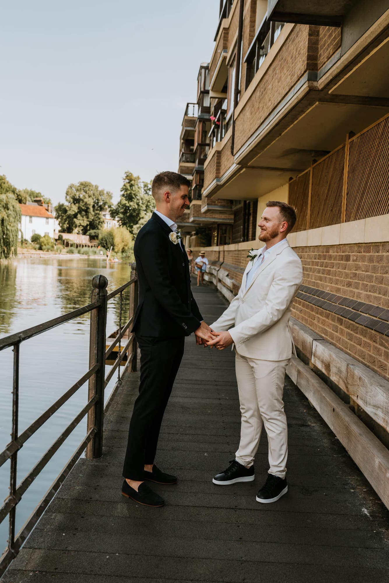 two grooms photo in suits
