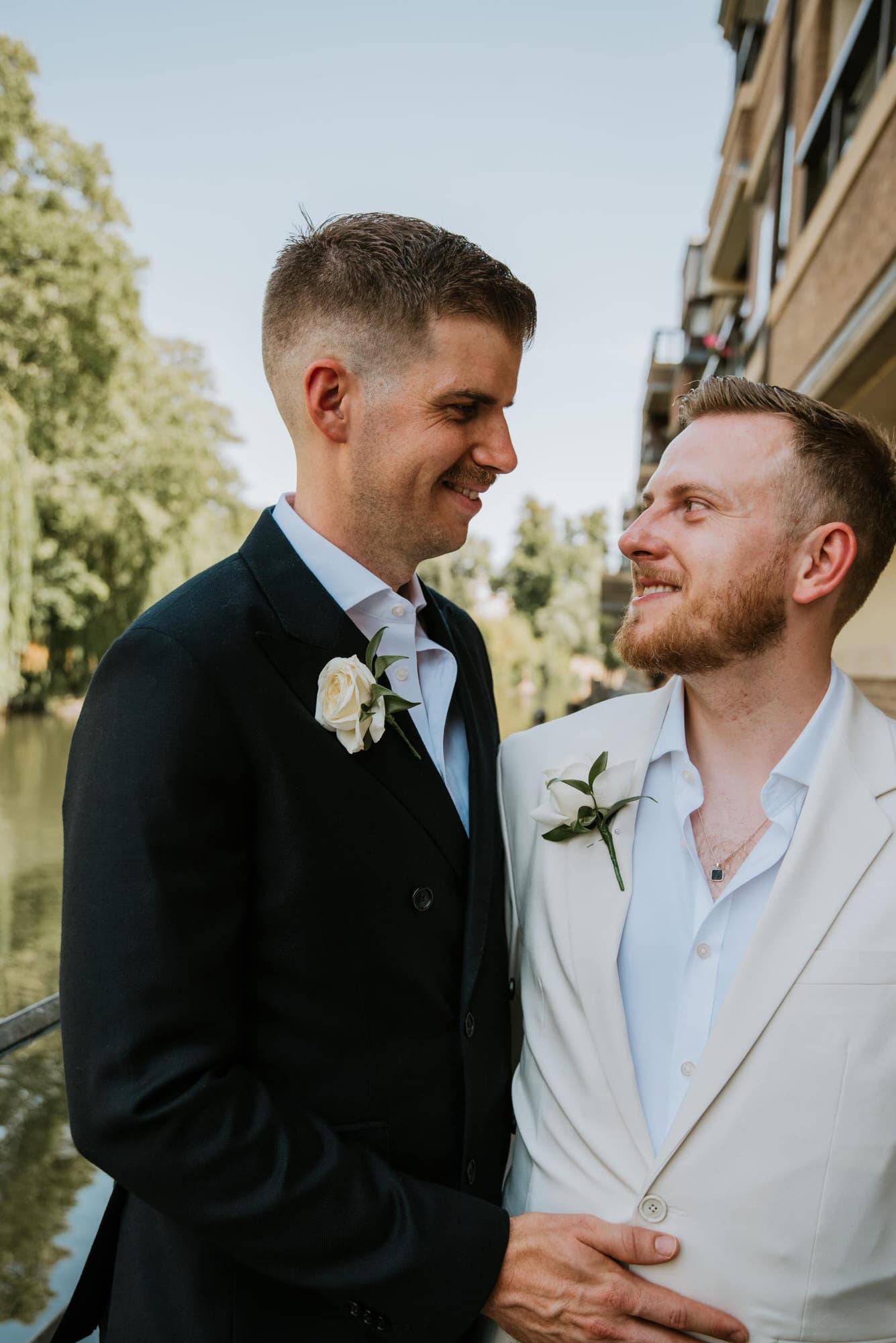 two grooms photo in suits